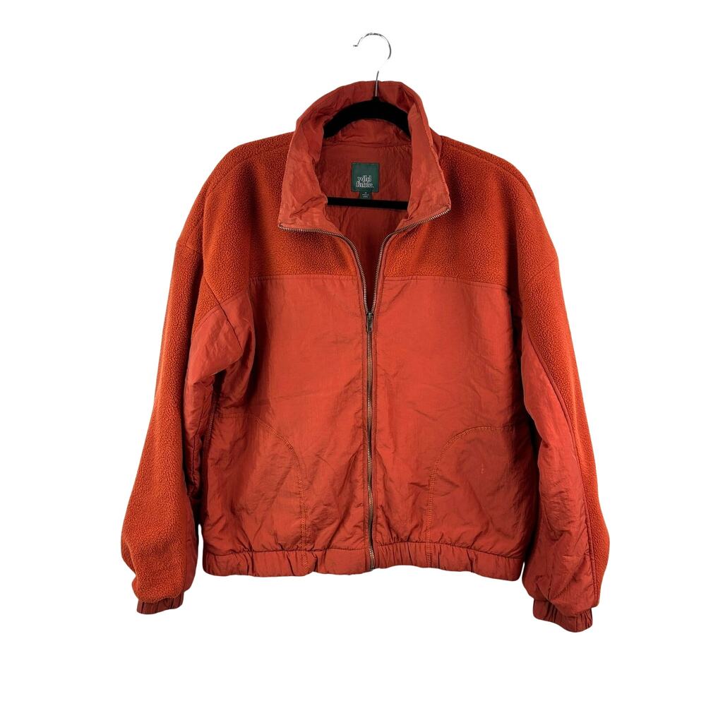 Wild Fable Full-Zip Active Jacket Rust Orange‎ Fleece Softshell Women’s M
